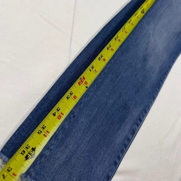 Mother High Waisted Looker Ankle Fray Jeans Womens 24 Blue Skinny Raw Hem - Picture 11 of 15